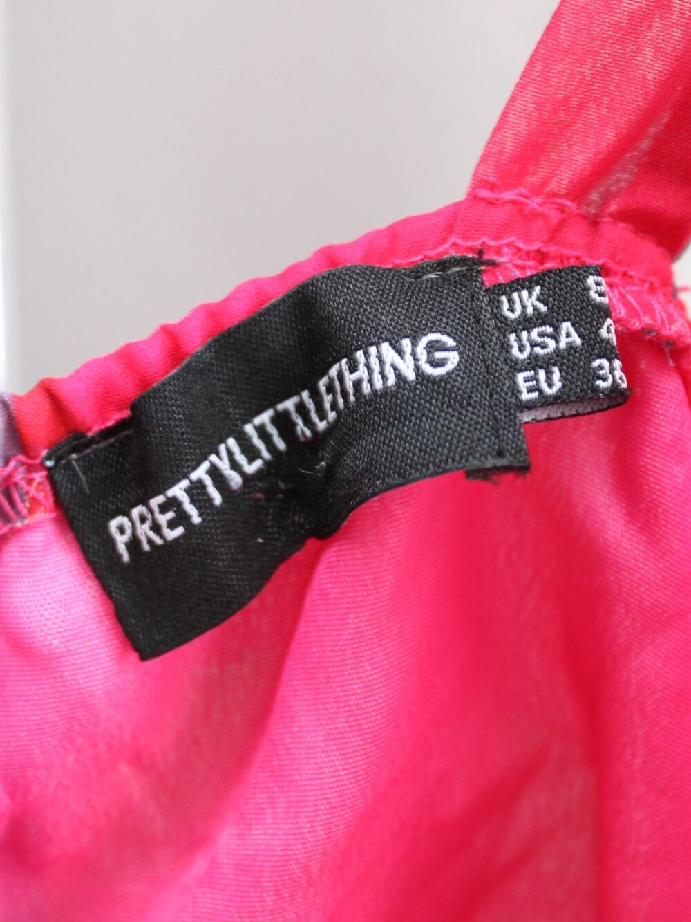 PrettyLittleThing Pink Multicolor Underwire Ruched Draped Party Dress Size 4 US - Picture 4 of 8